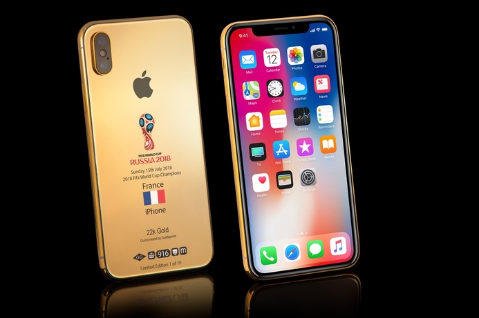 Goldgenie's solid gold World Cup iPhone will be limited to just ten pieces. Gold iPhone to celebrate France World Cup win