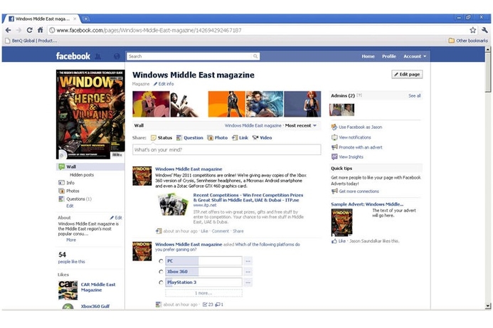 Visitors can click through image galleries, take part in polls and win fantastic tech prizes Windows magazine launches Facebook page