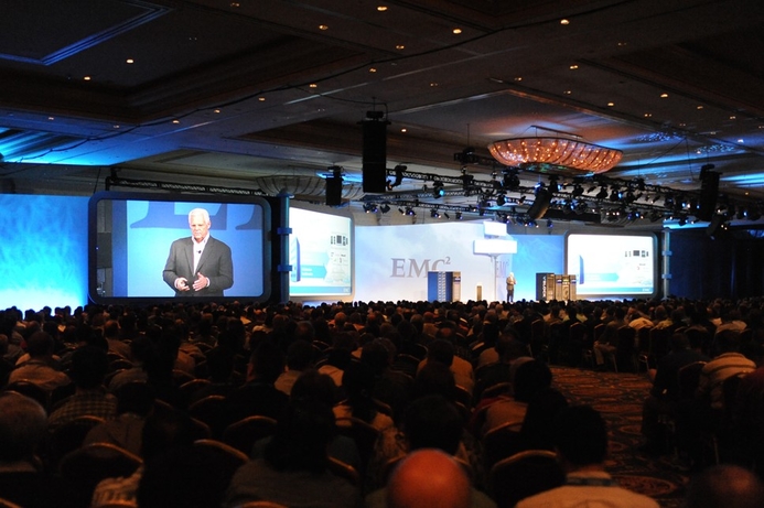 EMC's Joe Tucci unveils the company's new VPLEX Geo appliance line. EMC unveils VPLEX Geo