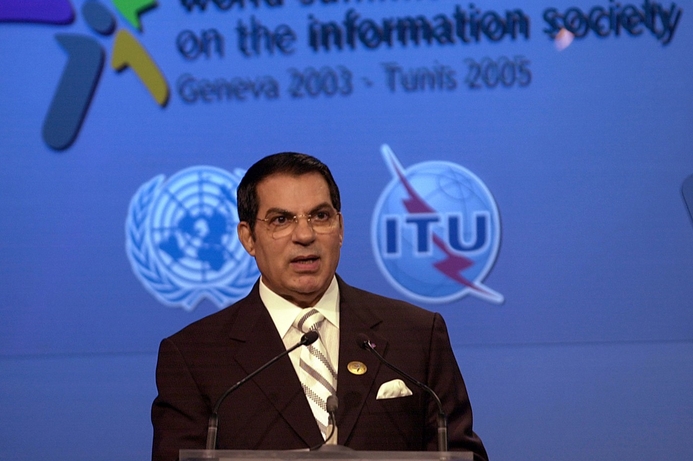 US diplomats were concerned that the regime of President Zine El-Abidine Ben Ali, (pictured) would use cyber crime training from Microsoft to spy on Tunisians. US raised concerns over Microsoft Tunisia deal