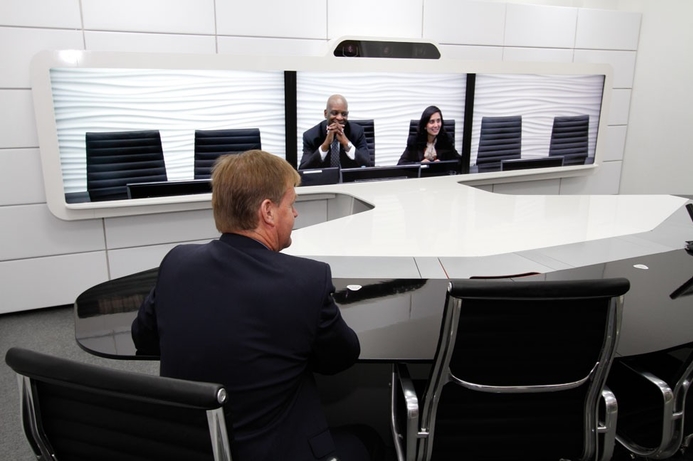 Polycom is exhibiting in partnership with FVC, its value added distributor. Polycom in the frame at GITEX