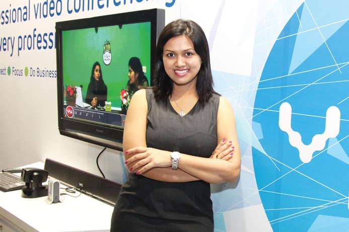Devita Saraf: Vu TelePresence is targeting small to medium sized companies Vu demos affordable telepresence