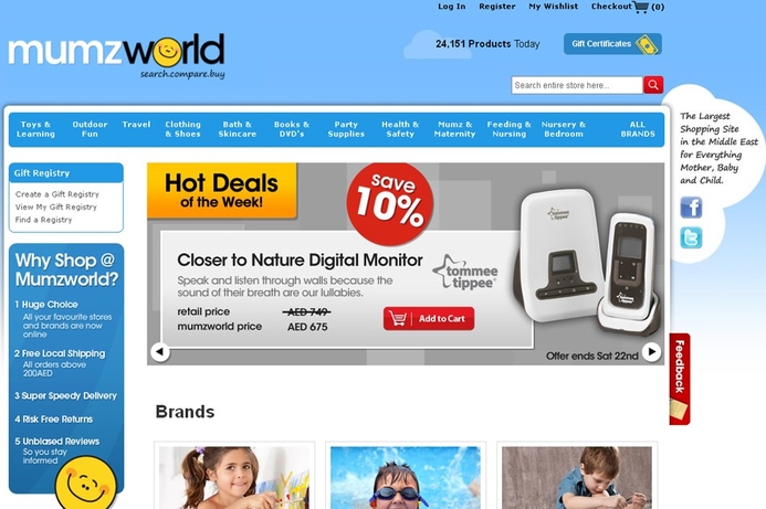 Mumzworld, an e-commerce site dedicated to mothers, babies and children in the region is now online. Mumzworld portal helps mothers in the region