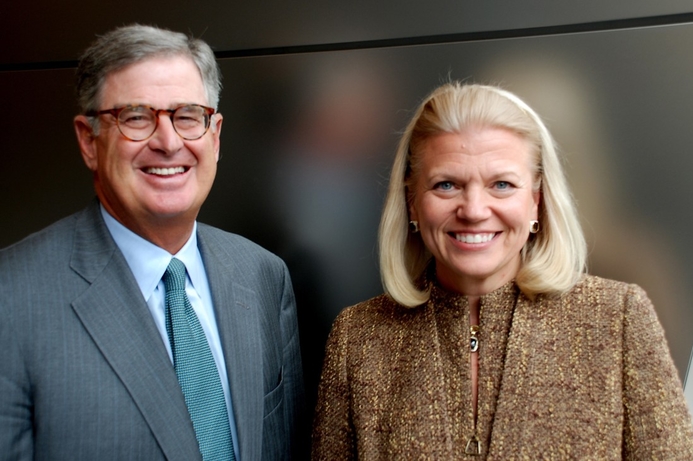 Rometty (r) will take over from Palmisano as CEO from January 2012. IBM announces new CEO