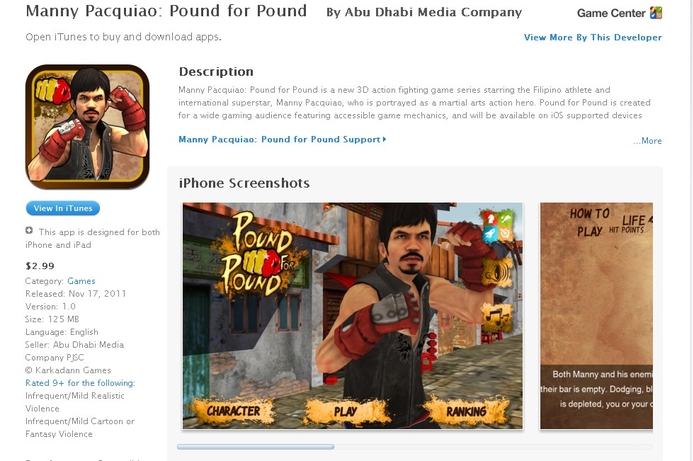 Karkadann Games has released Manny Pacquiao: Pound-for-Pound on iOS. Pound-for-Pound launched on iOS
