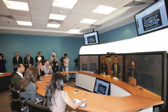 The Global Classroom will give students access to lectures from around the world. AUD launches telepresence classroom