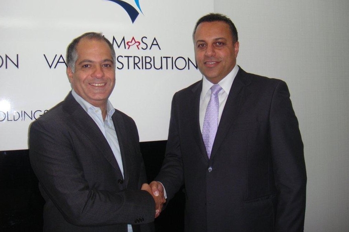 El Tawil (l) with Ghanem, regional director, IP Technology Labs at the signing ceremony. Almasa Value, IP Technology Labs partner