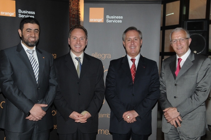 (l-r) Mohamad Hesham, Managing Director of the new Saudi entity and Country Manager, Saudi Arabia for Orange Business Services, Lionel Reina, General Delegate Arabia for Orange Business Services and Chairman of the Board of Orange Business Arabia, HE Bertrand Besancenot, Ambassador of the Republic of France in Riyadh and Jean-Luc Lasnier, Vice President and General Manager Middle East and Africa, Orange Business Services. Orange opens new company in Saudi