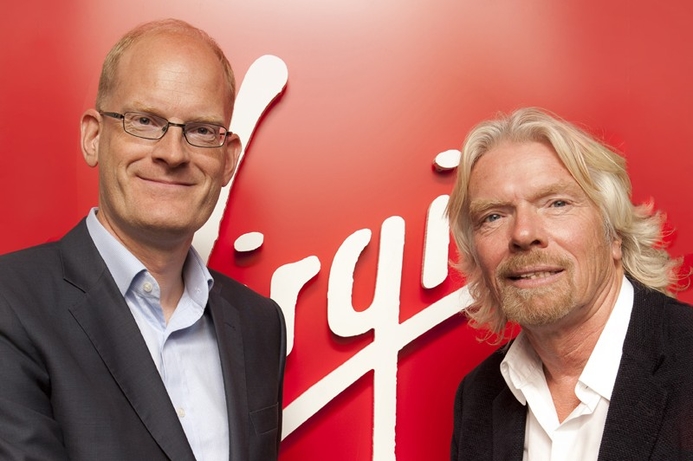 (l) Mikkel Vinter and Richard Branson announce the deal. Branson's Virgin eyes new Middle East markets