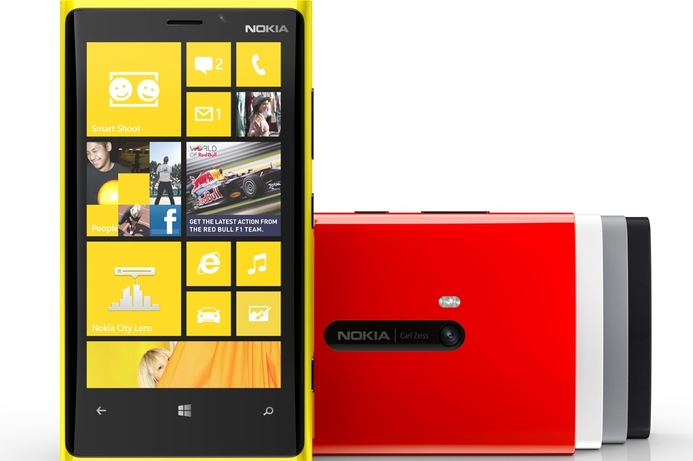 The Nokia Lumia 920 comes in yellow, red, grey, white and black. Nokia prioritises ME for Lumia launch