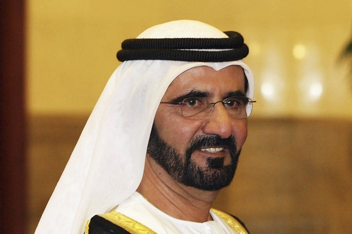 HH Sheikh Mohammed Bin Rashid Al Maktoum, Vice President and Prime Minister of the UAE and Ruler of Dubai. Sheikh Mohammed in top ten Twitter leaders