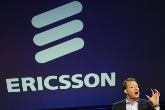 Hans Vestberg, CEO of Ericsson, gives a keynote speech at Mobile World Congress 2012. Ericsson offers glimpse into future at MWC