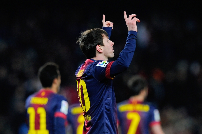 Barcelona's Argentinian forward Lionel Messi. Etisalat extends Barcelona deal for four years