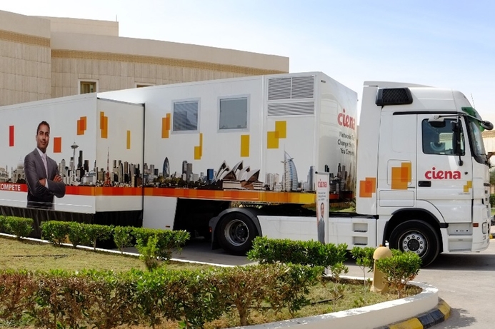 Ciena’s roadshow truck has clocked 2,000 miles since February. Ciena's lab-on-wheels returns to Middle East