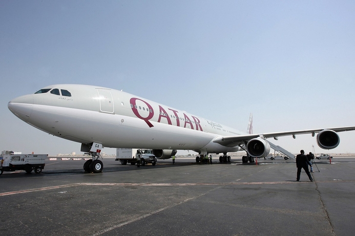 The QR23 flight from Doha to Manchester was escorted to its destination by an RAF jet after its crew received a threat about a possible device on board. Qatar Airways passengers found out about jet escort via Twitter
