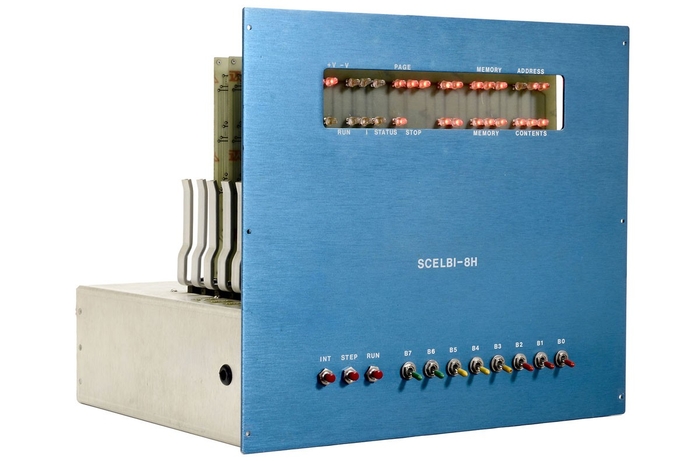 The first truly 'personal' computer on the market was the 1973 Nat Wadsworth Scelbi-8H (estimated to be worth $20,000 to $25,000), which was built around the first Intel 8-Bit microprocessor and fell within the budget of the average user. However it failed to charm the market and only 200 units were produced. Only 3 have survived. Pioneering tech up for auction