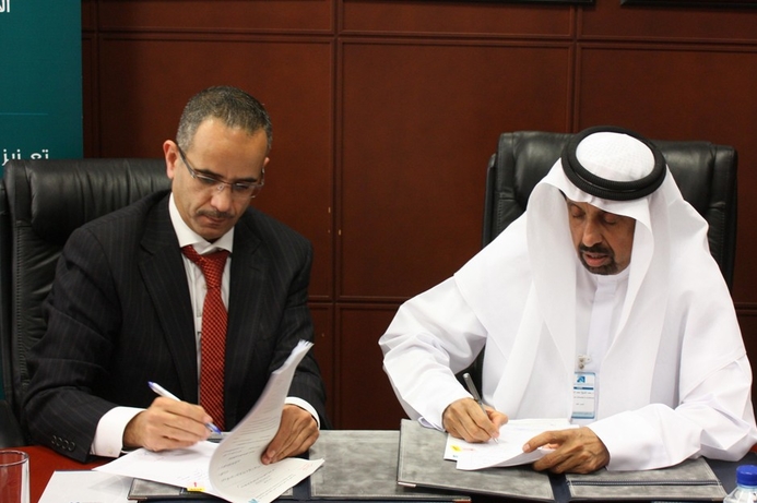 Ihab Al Saheli (left), general manager, CNS and Dr Hamad Al Sheikh Ahmed Al Shaibani, director-manager, IACAD. CNS, IACAD to develop charity portal