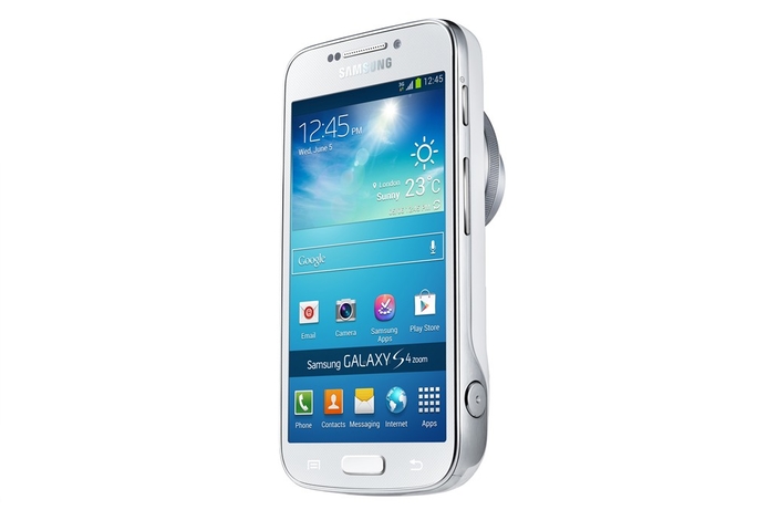 Samsung Electronics has unveiled its latest Galaxy S4 handset, the Zoom, an S4 with a large 16MP camera module bolt-on. Samsung S4 Zoom images released
