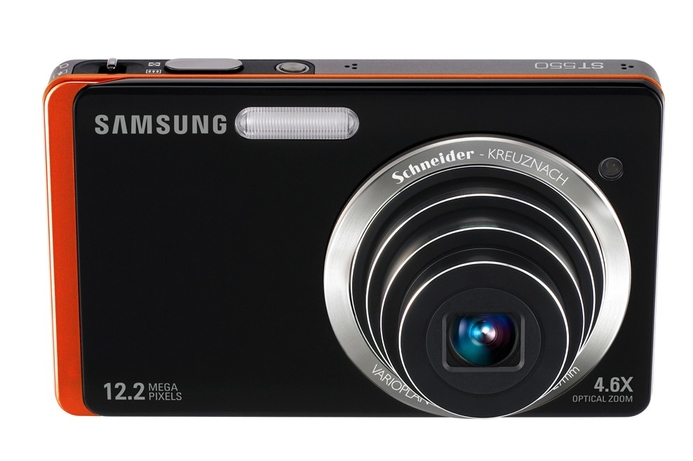 The ST550 lets you get up close and personal with 4.6X optical zoom. Samsung puts two screens on new cameras
