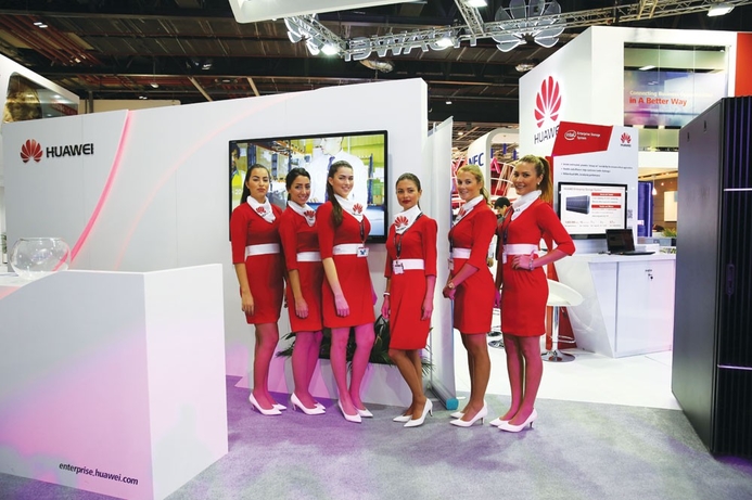Huawei is impressing attendees by showcasing a wide range of solutions. Huawei demos broad portfolio