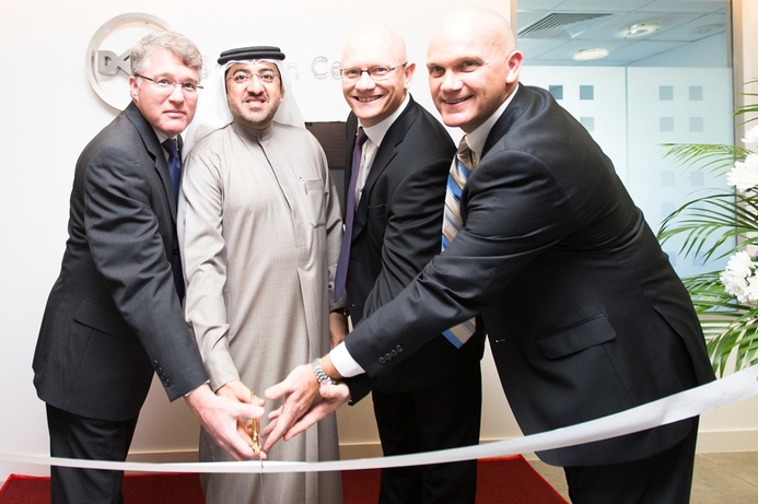 His Excellency Ahmed Bin Abdul Aziz Al Shihhi, Under Minister of the Economy (second left) officially opened the solutions centre. Dell opens Dubai solutions centre