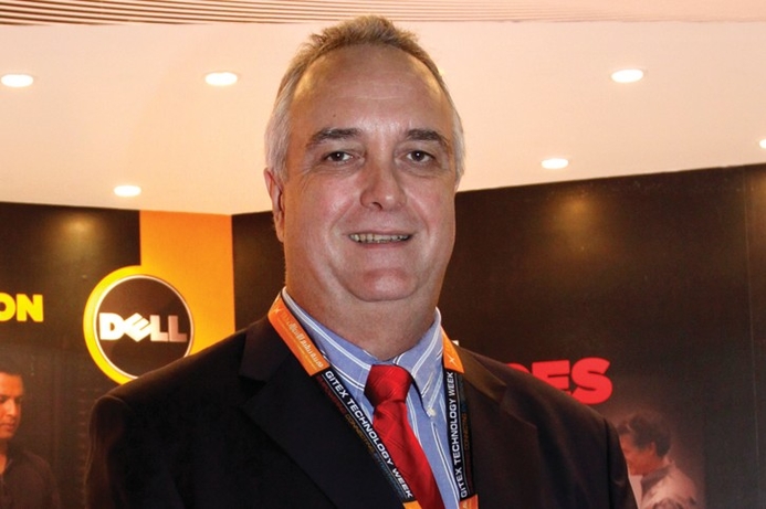 Philip Hughes at the KIT stand. KIT teams up with Akhdar for e-waste solutions