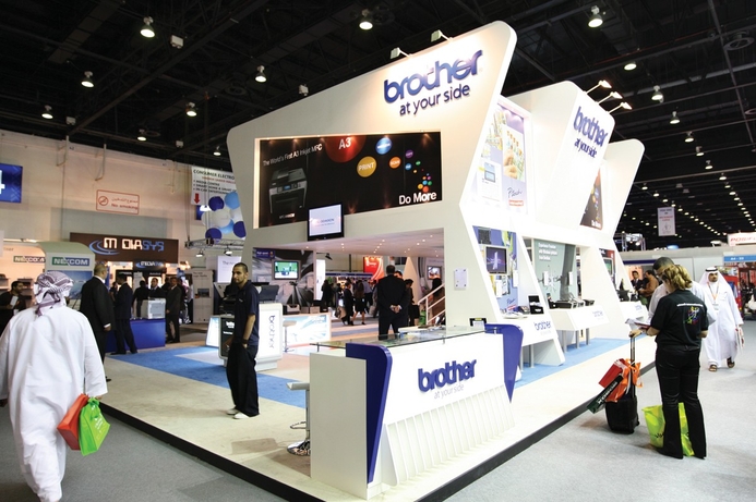 New HL-300 series and 9000 All-in-One series at Brother stand. Brother ups print speeds