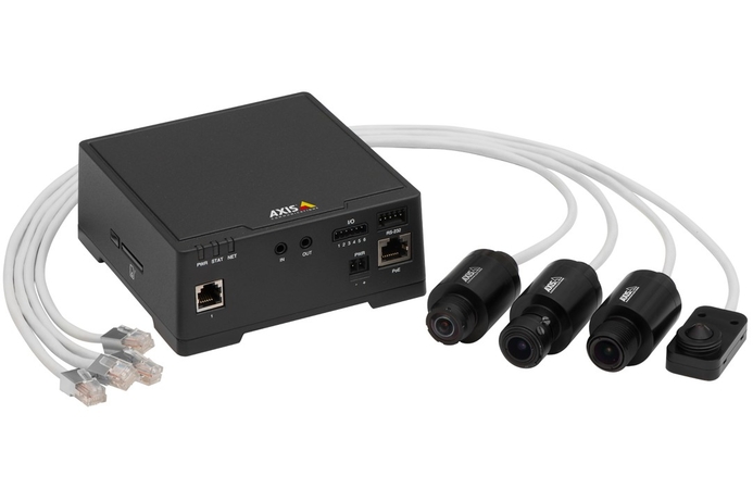 AXIS F Series offers a main unit and sensor units with pinhole, standard, varifocal, and fish-eye lenses for field of views up to 194° in highly discreet surveillance installations. The main unit can connect to only one sensor unit at a time. Axis introduces modular miniature camera series
