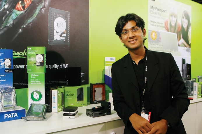 WD’s new range of external drives. Western Digital demonstrates new product line