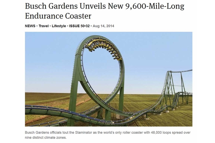 The onion website recently published a story about a 9,600 mile long rollercoaster which may people believed to be true. Facebook to tag satire articles to stop users falling for jokes