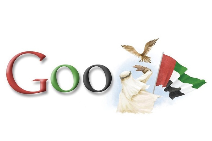 Google has created the doodle for its Google.ae site. Google marks UAE National Day