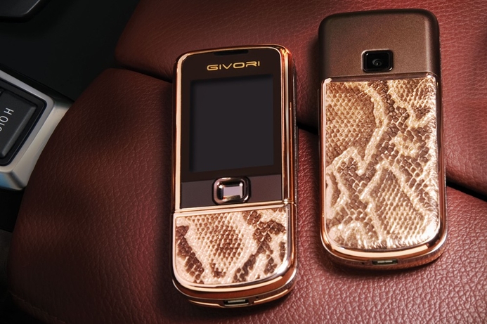 One of Givori's more popular collections - Via Veneto - sold out within a fortnight. Givori luxury cellphone sales 'tripled' last year