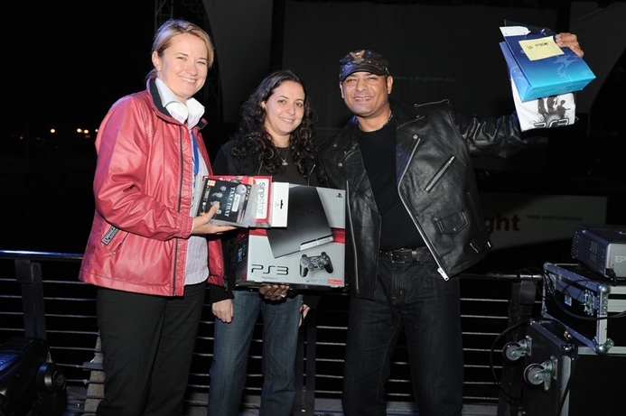 Sameh Sultan won a PlayStation 3 console with a selection of SingStar games Sony crowns SingStar champions in Dubai