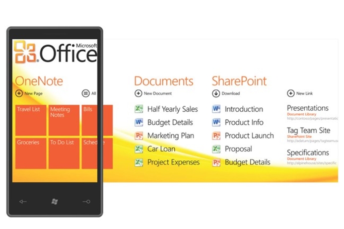 The Office hub will allow users to launch productivity applications Microsoft shows off new mobile OS
