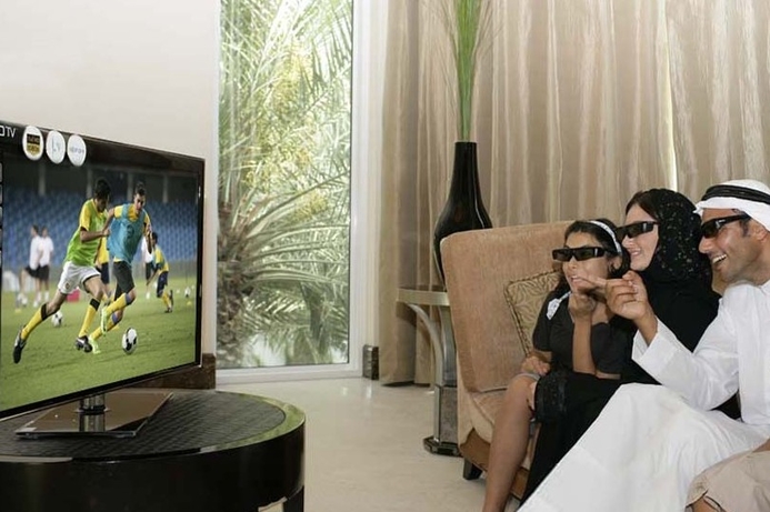 Samsung warns that watching TV while wearing 3D Active Glasses for a long time may cause headaches. Cheapest Samsung 3D TV costs AED 10,000