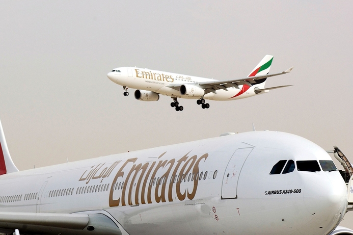 Emirates now offers OnAir wi-fi on all of its A380 aircraft. (file picture). OnAir offering wi-fi on all Emirates A380s