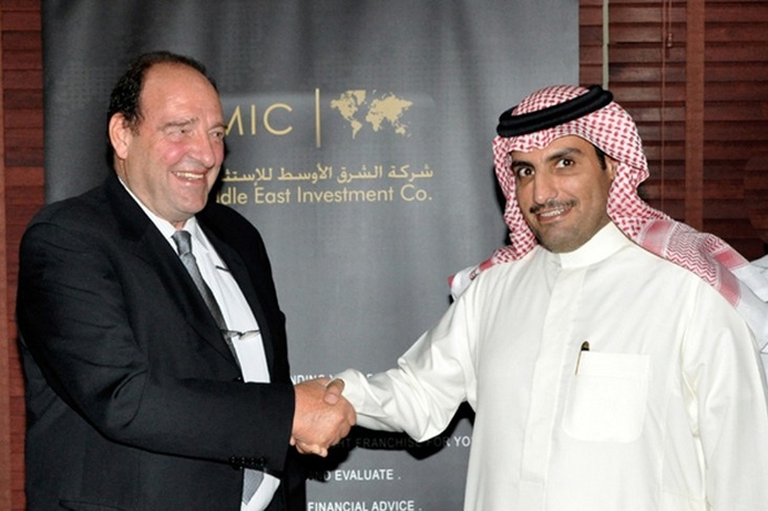 Peter Aubrey, founder & chairman of STME (l) with Abdul-Aziz Al Assaf, chairman of MIC. MIC buys systems integrator STME