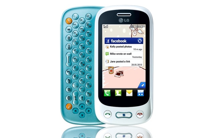 The phone has social networking integration with live updates. LG comes to town with GT350