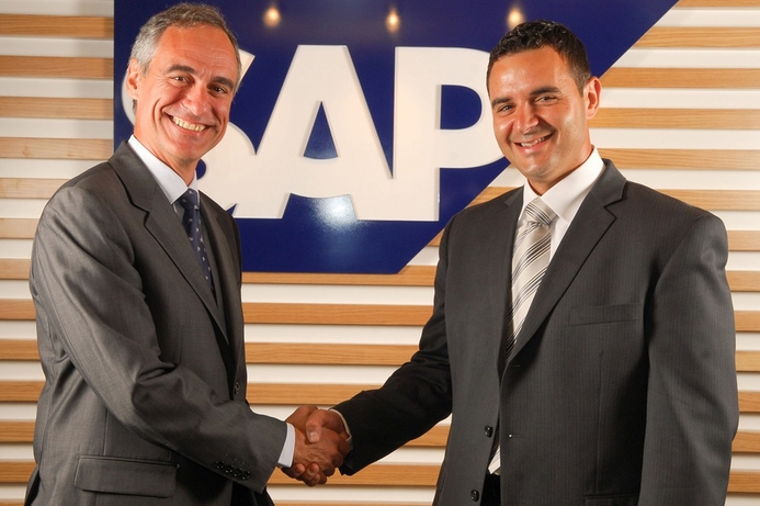 (l) Sergio Maccotta will hand over the MD role for SAP MENA to Sam Alkharrat on 1st October. Sam Alkharrat joins SAP as MENA managing director
