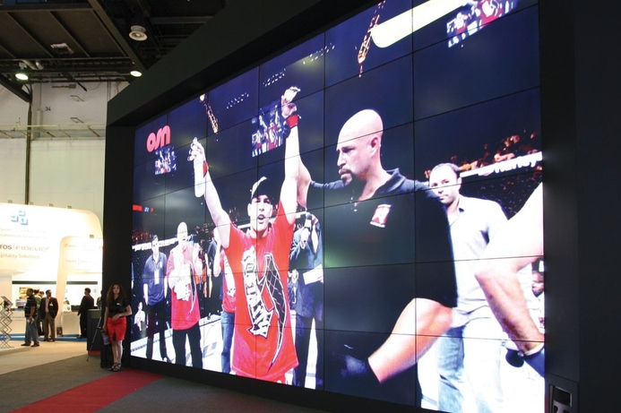 Gadgets, GITEX 2010, Consumer Electronics, Sharp Corporation Sharp builds big video wall