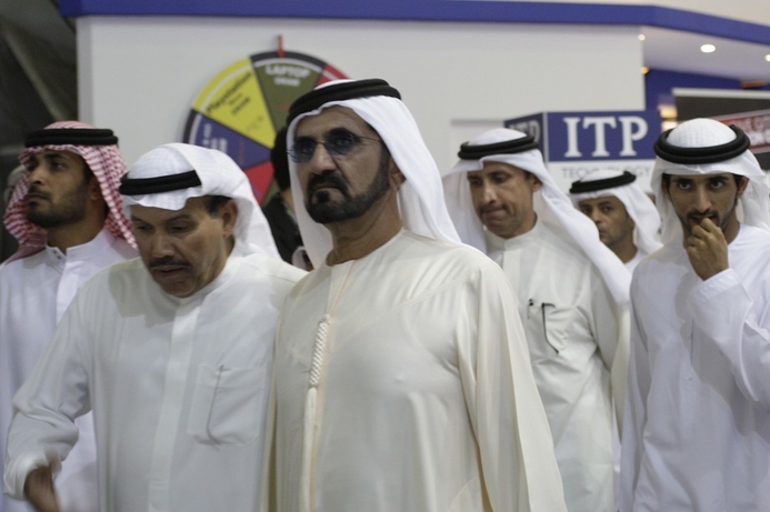 His Highness Sheikh Mohammed bin Rashid Al Maktoum, Prime Minister of UAE and Ruler of Dubai, touring Gitex today HH Sheikh Mohammed takes tour of GITEX