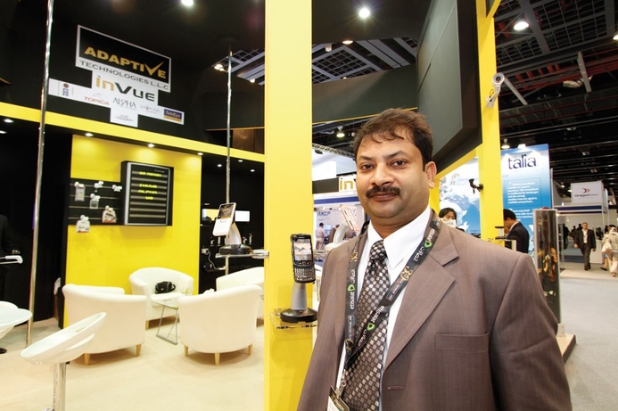 S.C. Sanu is keen to promote the benefits of Adaptive Technologies’ security and promotional products at GITEX. Adaptive’s bright security