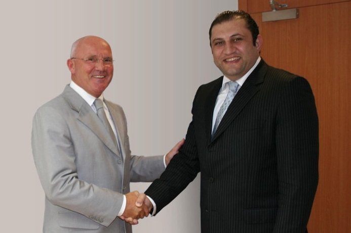 Kees van Veenendaal, MobileIron GM and VP Sales EMEA with Serjios El-Hage, CEO at EMW Middle East. EMW joins forces with MobileIron