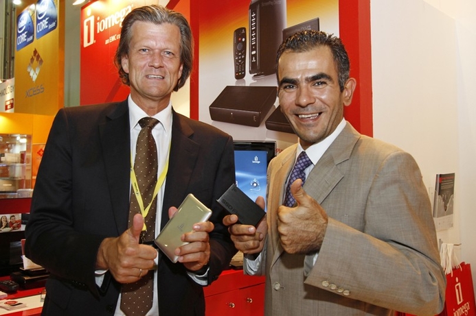 Iomega’s Jan Jensen (left) is looking to provide VARs with incentives to sell the company’s NAS solutions. Iomega goes on NAS attack in Middle East