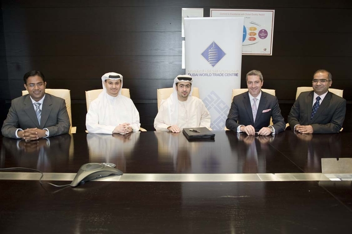 John Joseph - chief financial officer DWTC, Mansoor Al Thani - SVP Corporate Operation DWTC, Ahmed AlKhaja - VP Procurement DWTC, Kellar Nevill - VP Global Process Services IBM and Praveen Sharma - F&A Practice head IBM all attended the signing of the agreement. DWTC signs on with IBM