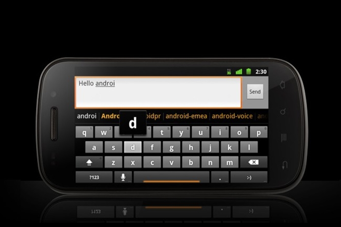 The device includes an improved virtual keyboard Google shows off Gingerbread and Nexus S