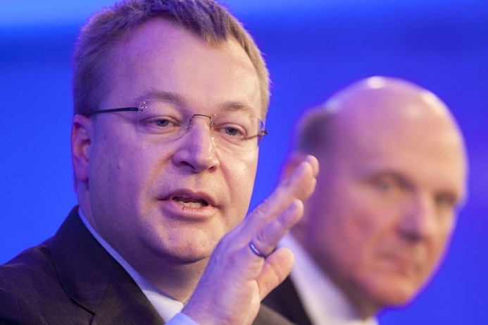 Stephen Elop, executive vice president, devices and services at Nokia and former Microsoft CEO Steven Ballmer. Nokia says India plant 'unlikely to be part of Microsoft deal'
