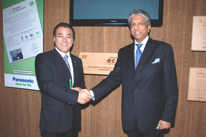 Panasonic’s Seiji Koyanagi and Al-Futtaims Vishesh L Bhatia open the region’s first Eco Friendly Customer Care Centre. Panasonic to open eco-friendly store in Dubai
