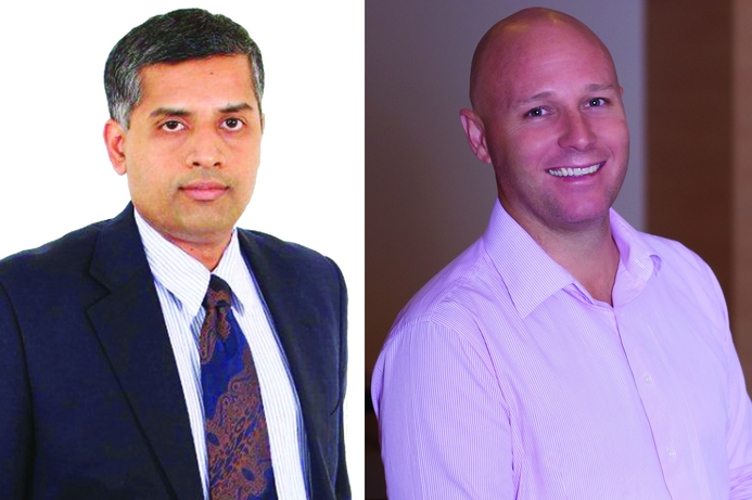 Redington Gulf's senior VP - Value Business Ramkumar (left) with Veeam's Gregg Petersen. Veeam partners with Redington Gulf
