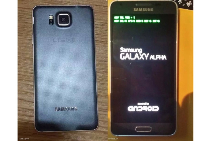 Leaked images of the Alpha which is rumoured to have a 2560 x 1440 display, 3GB of RAM and a Snapdragon 805 processor. Samsung Galaxy Alpha images leaked